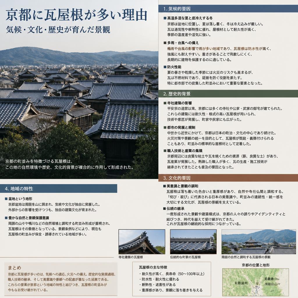 なぜ京都には瓦屋根が多いのか