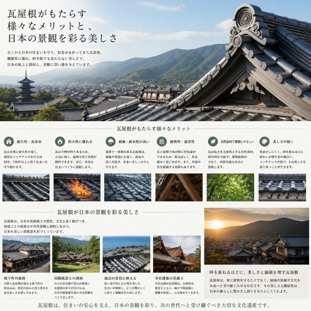 瓦屋根のメリットと美しさ